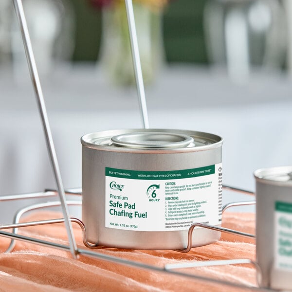 Choice 6 Hour Wick Chafing Dish Fuel with Safe Pad - 24/Case