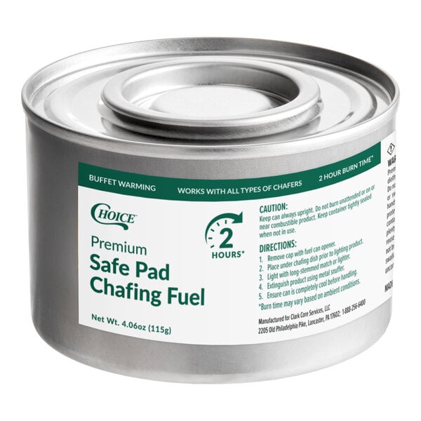 Choice 2 Hour Wick Chafing Dish Fuel with Safe Pad - 24/Case