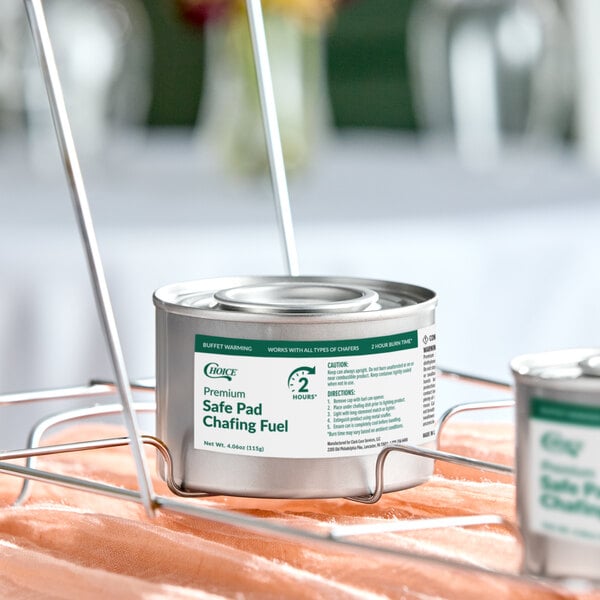 Choice 2 Hour Wick Chafing Dish Fuel with Safe Pad - 24/Case