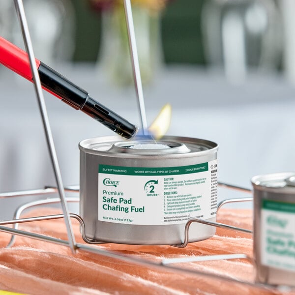 Choice 2 Hour Wick Chafing Dish Fuel with Safe Pad - 24/Case
