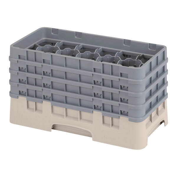 A beige and white plastic container with 17 compartments.
