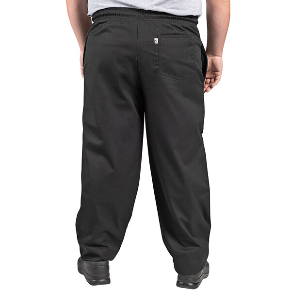 a person wearing black pants