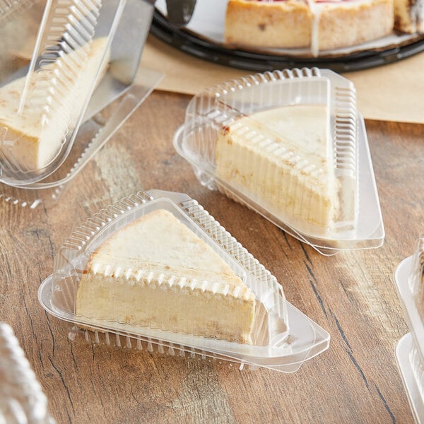 Pie Slice Container Disposable Plastic Shallow - 300pk