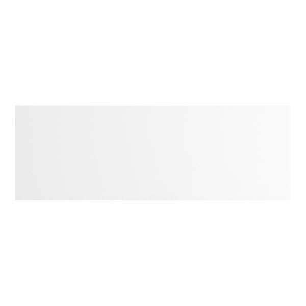 A white rectangular sign panel with a white border.
