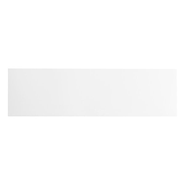A white rectangular sign panel with a white border.