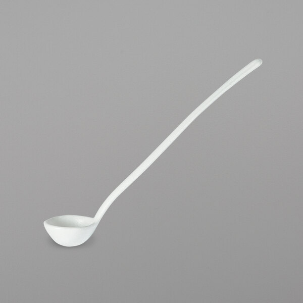 A white G.E.T. Enterprises Fiji ladle with a long handle.