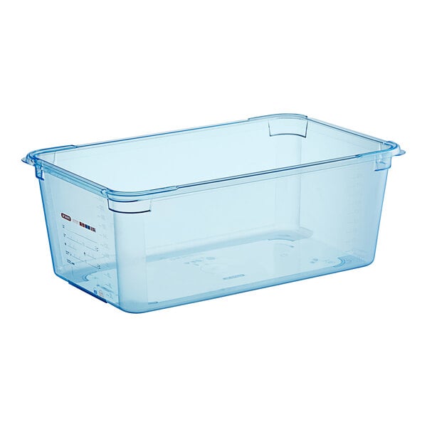 a clear plastic container with a lid