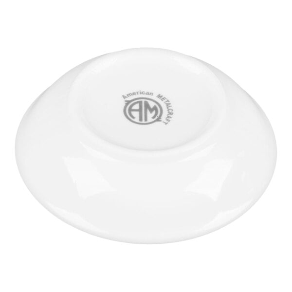 American Metalcraft PRSD3 1.5 oz. White Round Porcelain Sauce Cup - 12/Case