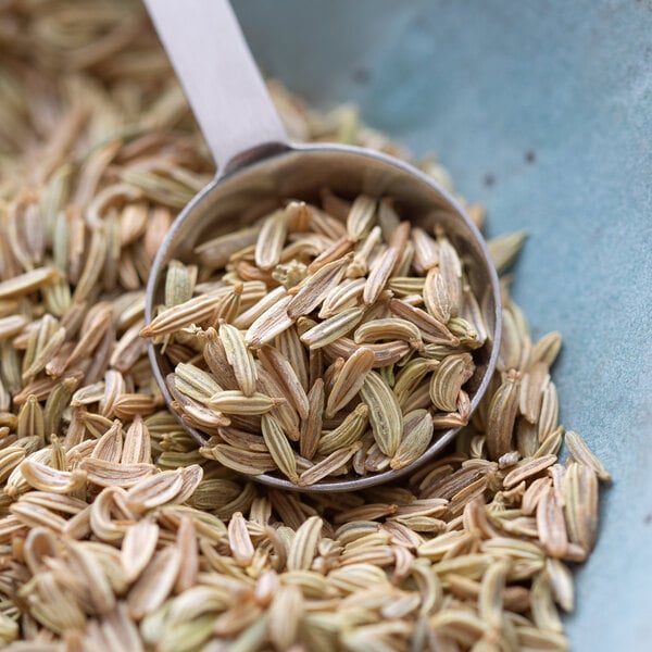 Fennel seeds in a measuring cup