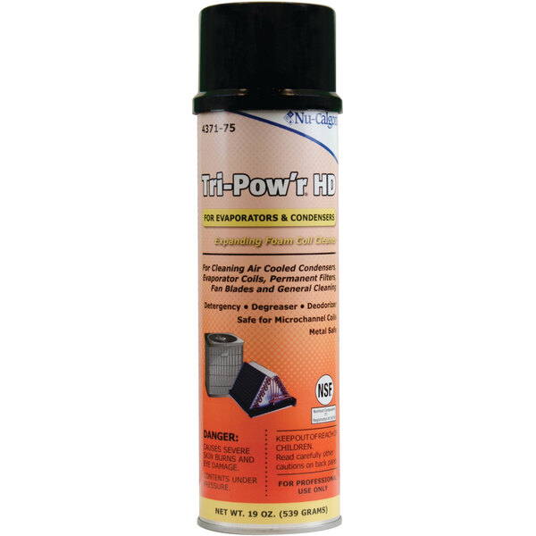 A can of Nu-Calgon Tri-Pow'r HD Aerosol Expanding Foam Coil Cleaner.