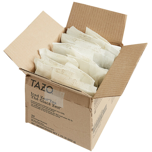 Tazo 1 Gallon Zen Green Iced Tea Filter Bags 24 Case