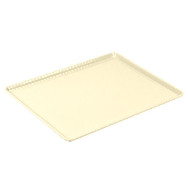 a white rectangular tray with a handle