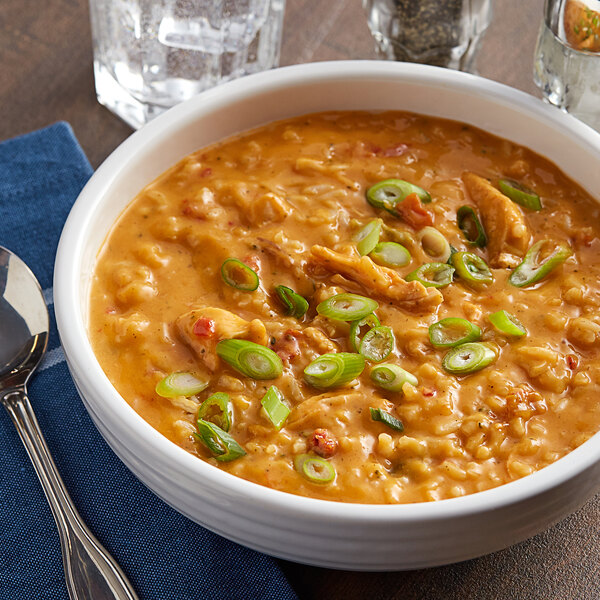 Yellow Curry soup dish with scallions