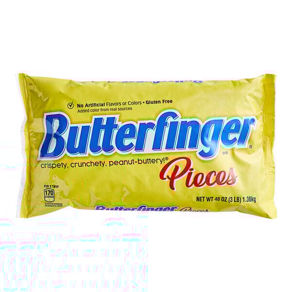 A yellow package of 3 lb. BUTTERFINGER® Pieces.