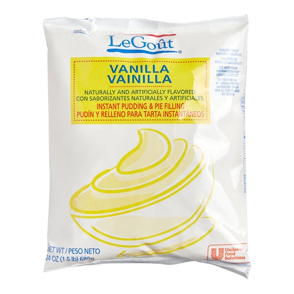 LeGout 24 oz. Instant Vanilla Cream Pudding   - 12/Case