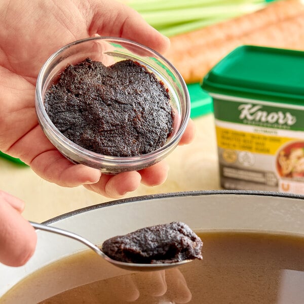 Knorr 1 lb. Ultimate Low Sodium Beef Bouillon Base - 6/Case