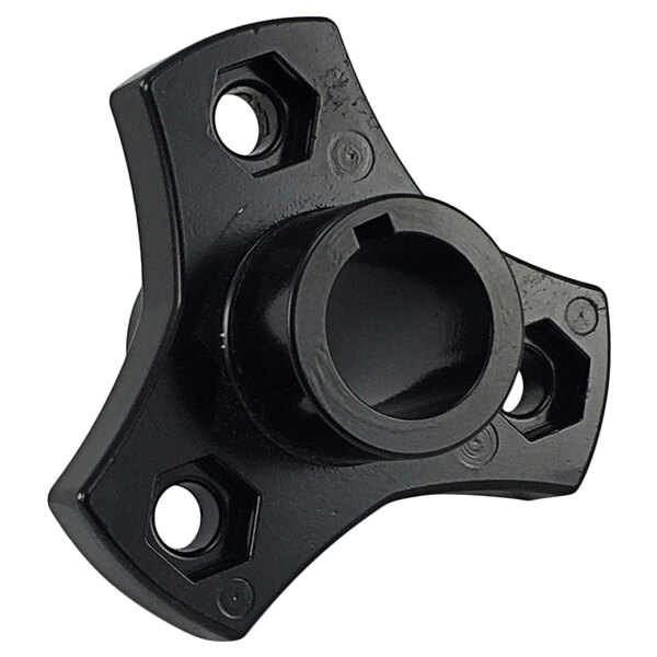 a black metal object with holes