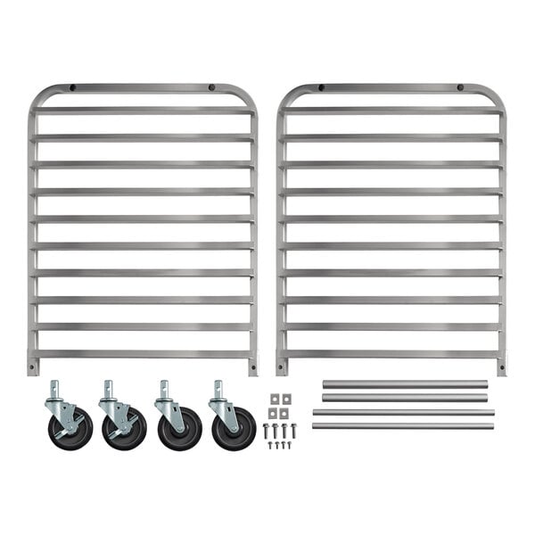 Regency 10 Pan End Load Half Height Bun / Sheet Pan Rack - Unassembled