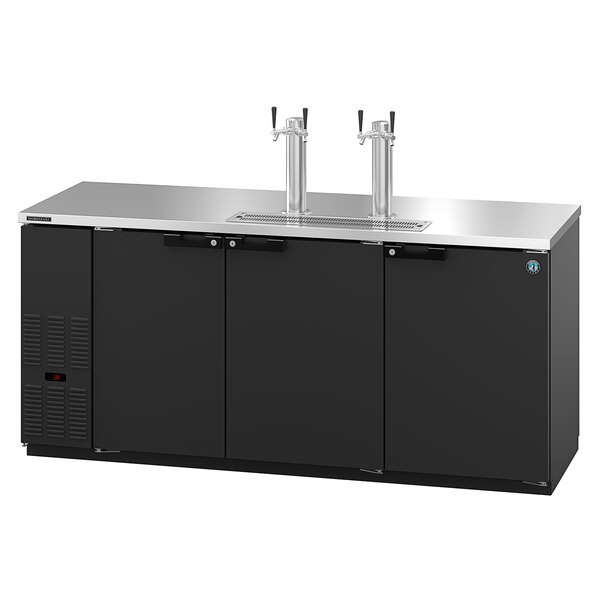 a black cabinet with a silver top