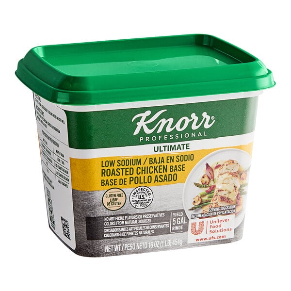 Knorr 1 lb. 095 Low Sodium Chicken Bouillon Base