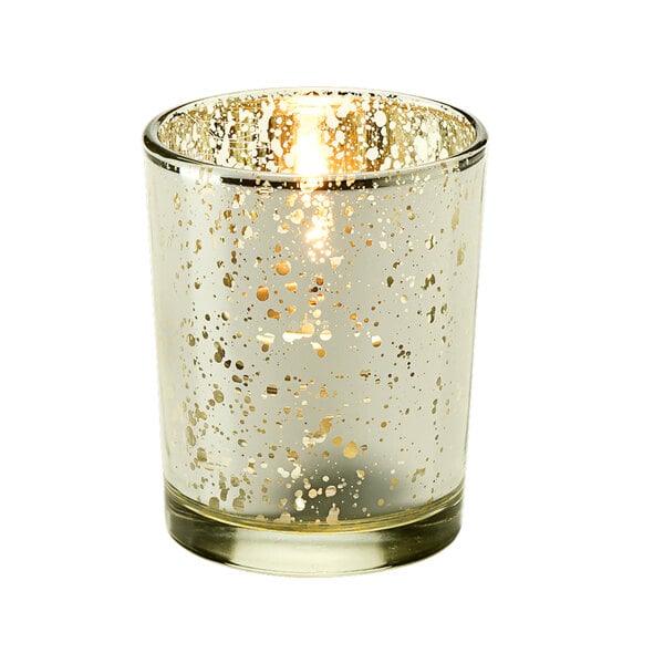 Hollowick 5100 Fleck Gold Glass Tealight