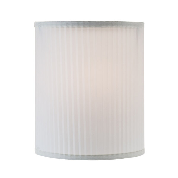 A white Linea Drum candlestick shade on a white surface.