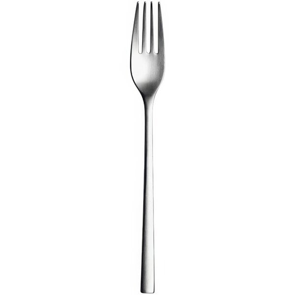 A Sola stainless steel table fork with a silver handle.