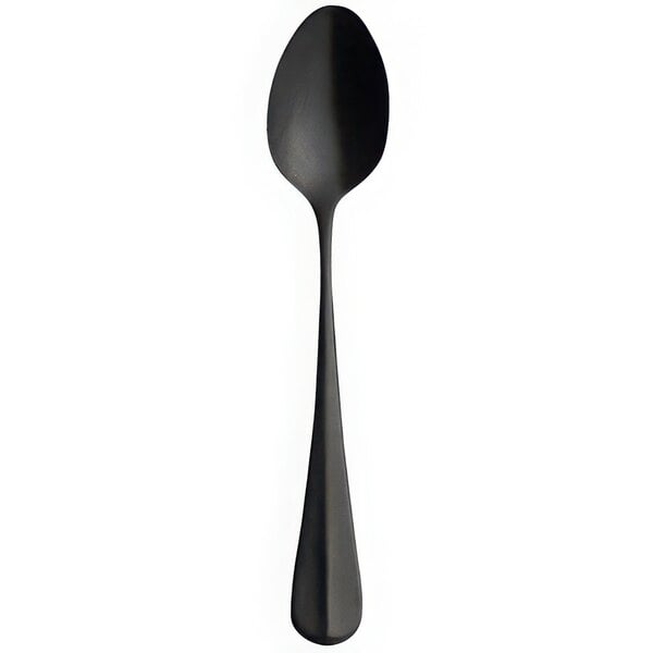 A black Sola Baguette vintage stainless steel teaspoon with a long handle.