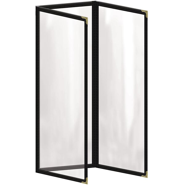 a white screen with black border