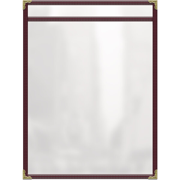 a white rectangular object with a red border