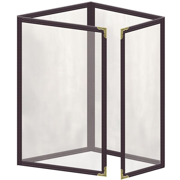 a glass box with a corner