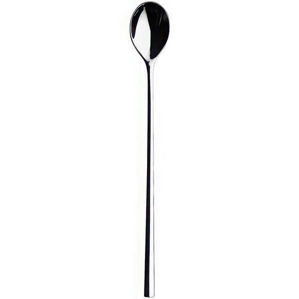 A Sola stainless steel iced tea spoon with a long stem.