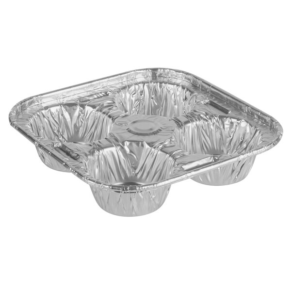 D W Fine Pack 19430 4 Cavity Foil Texas Jumbo Muffin Pan 250 Case