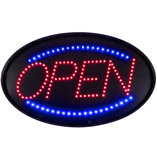 Flashing OPEN three lines LED sign new window Shop signs 