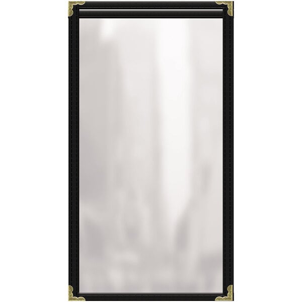 a black rectangular object with a white background