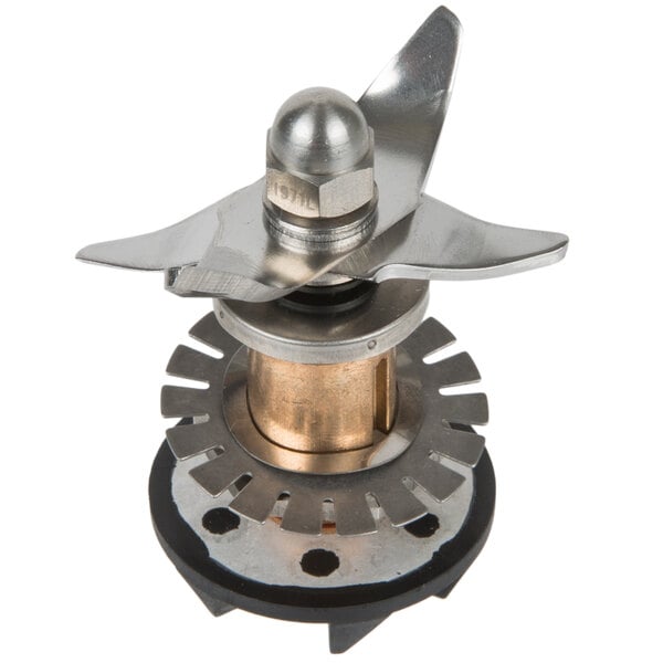 A Hamilton Beach metal blade with a nut for a commercial blender.