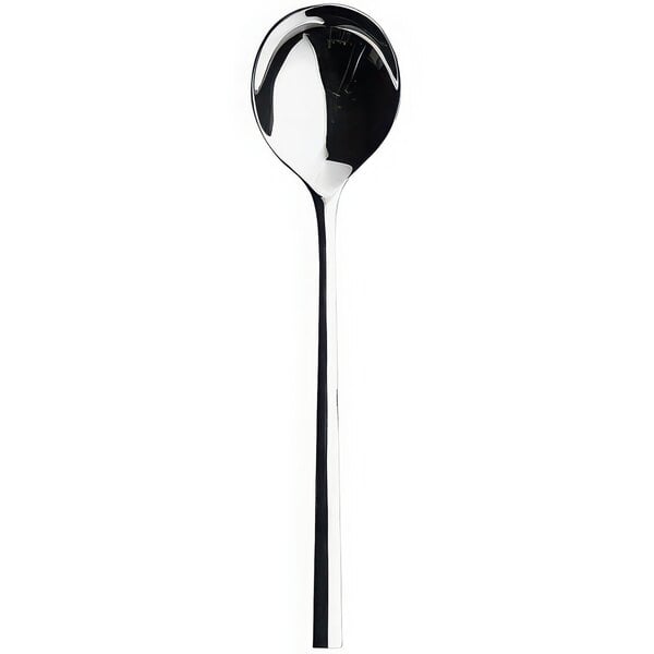 A Sola stainless steel teaspoon with a long handle.