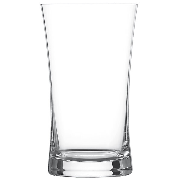 A Schott Zwiesel clear pint glass with a white background.