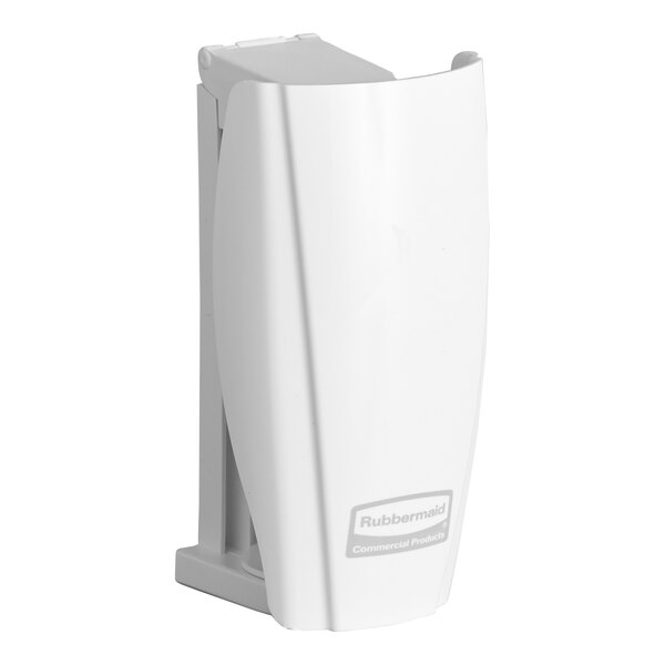 A white rectangular Rubbermaid TCell air freshener system with a white cover.