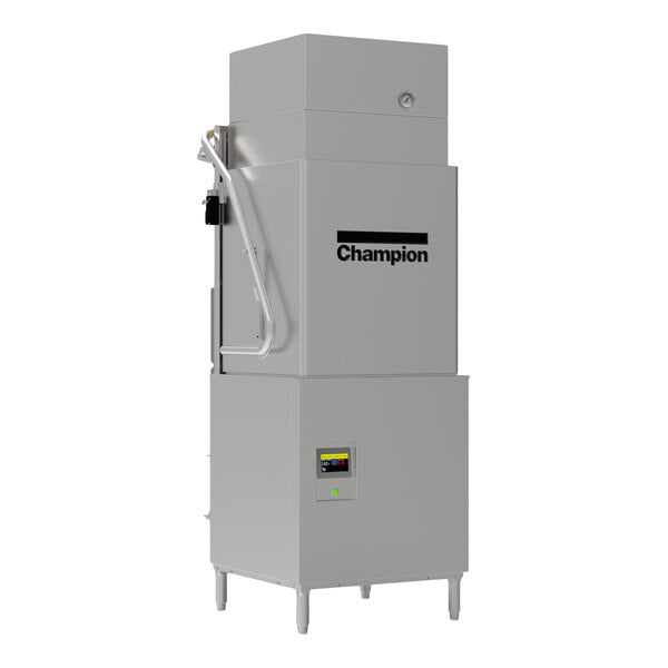Champion DH6000T-VHR Door-Type High Temperature Tall Hood Dishwashing Machine with Booster and Ventless Heat Recovery - 208-240V; 1 Phase