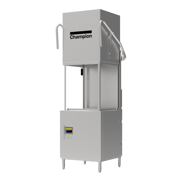 Champion DH6000T-VHR Door-Type High Temperature Tall Hood Dishwashing Machine with Booster and Ventless Heat Recovery - 208-240V; 1 Phase