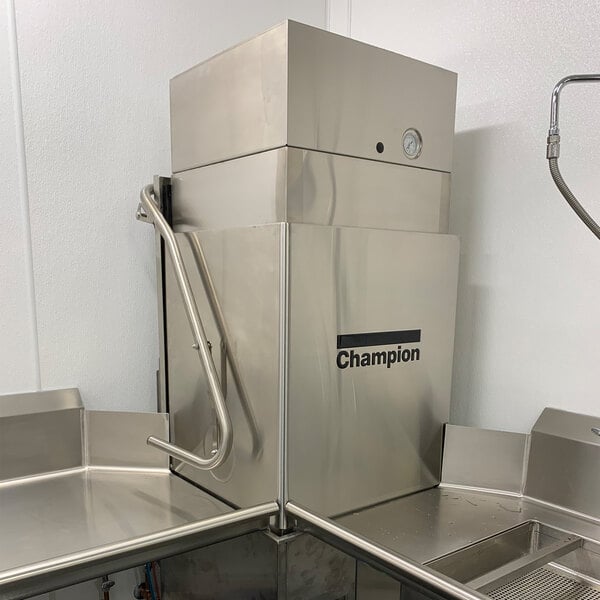 Champion DH6000T-VHR Door-Type High Temperature Tall Hood Dishwashing Machine with Booster and Ventless Heat Recovery - 208-240V; 1 Phase