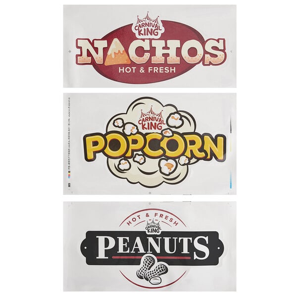 A Carnival King countertop warmer with three different types of snacks.