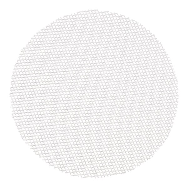 A round, white, mesh-like liner with a grid pattern.