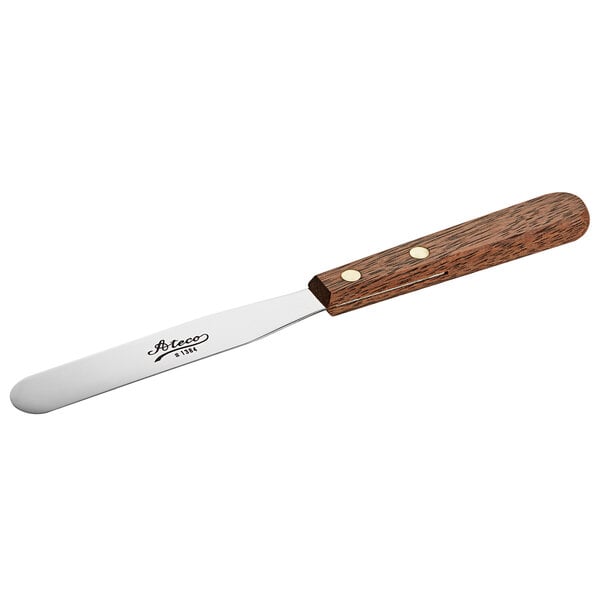 Ateco 1389 9 3/4 Blade Offset Baking / Icing Spatula with Wood Handle