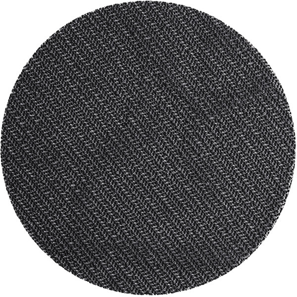A black circular non-slip bar tray mat.