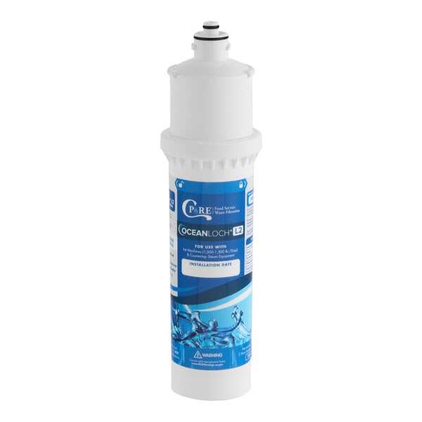 A C Pure Oceanloch+ L2 water filter replacement cartridge with a 1 micron rating and 3.34 GPM flow rate.