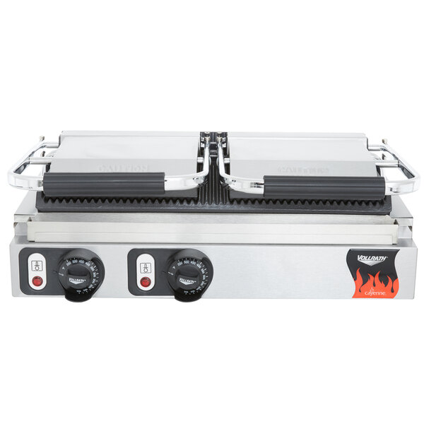 Vollrath 40795 Dual Grooved Panini Grill 19" x 9 1/8"