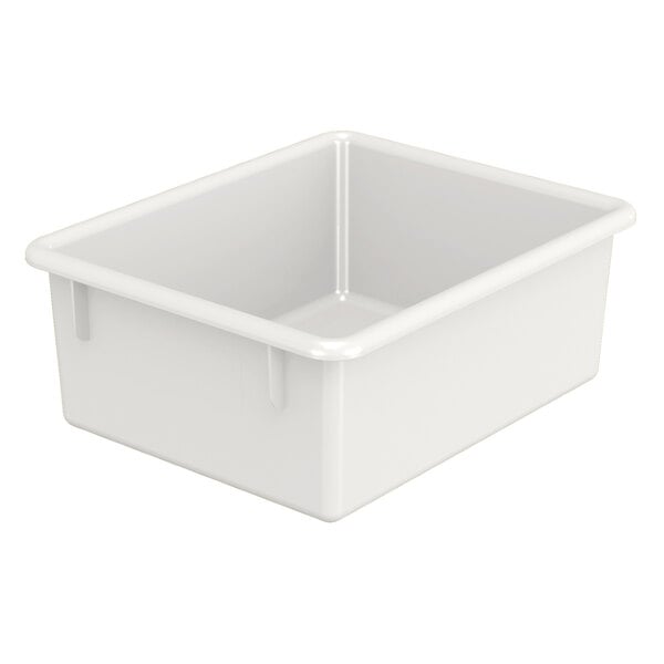 A white square plastic container.