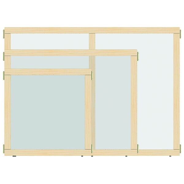 a white board with a wooden frame